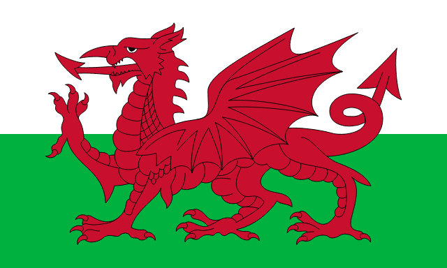 The Welsh Dragon flag